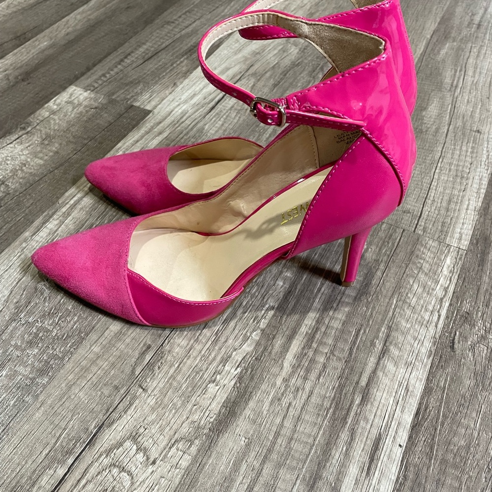 Nine West Hot Pink Strappy Heels